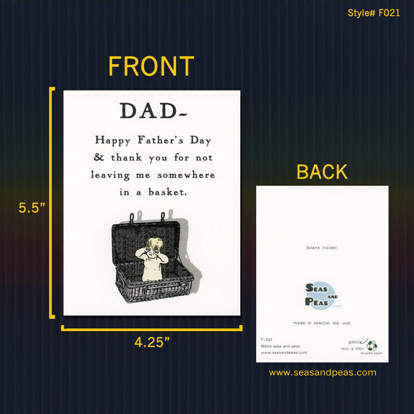 In A Basket Father's Day Card - Seas and Peas