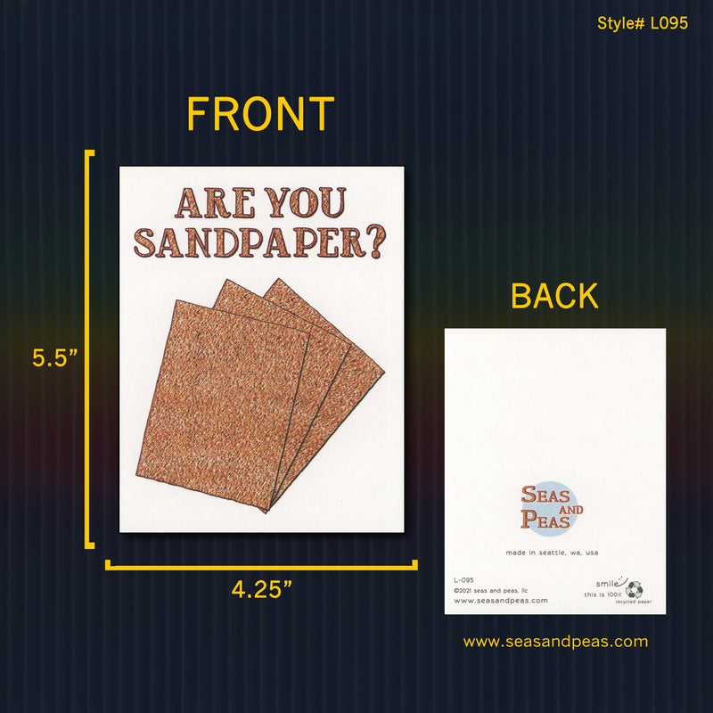 Are You Sandpaper? Valentine Love Card