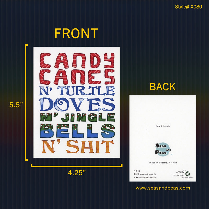 Candy Canes N Sh*t Christmas Card - Mature