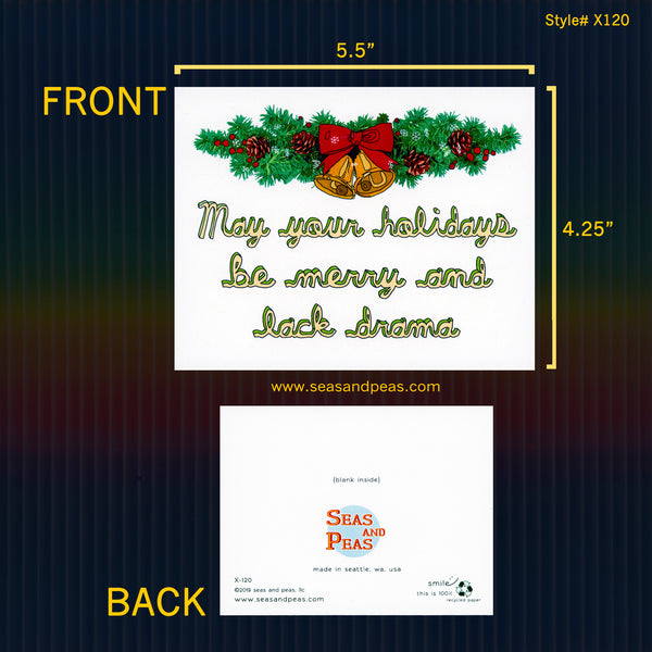 A Drama-Free Holiday Christmas Card - Seas and Peas