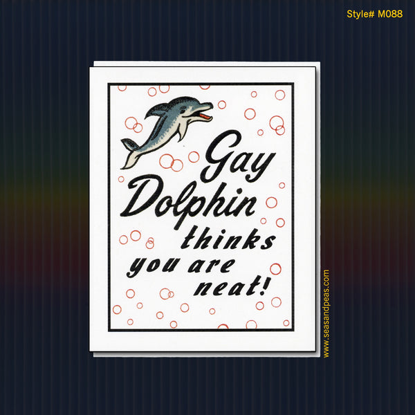 Gay Dolphin Friendship Card