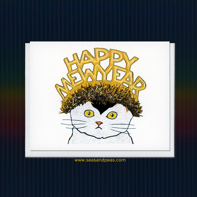 Happy Mew Year New Year Card - Seas and Peas