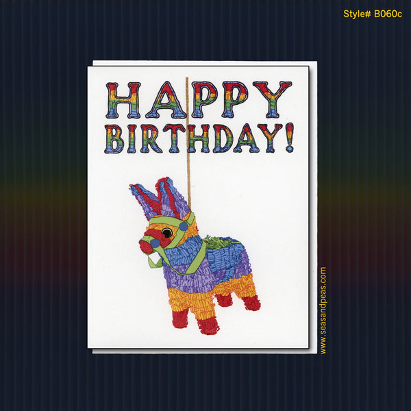 Donkey Piñata Birthday Card