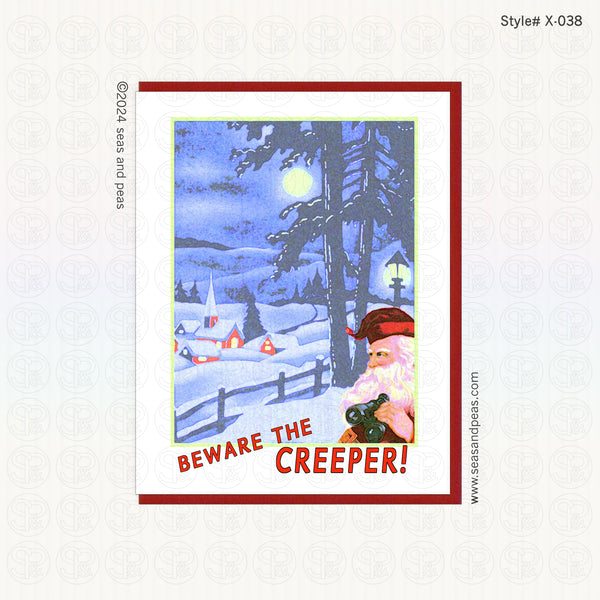 Beware the Creeper Christmas Card