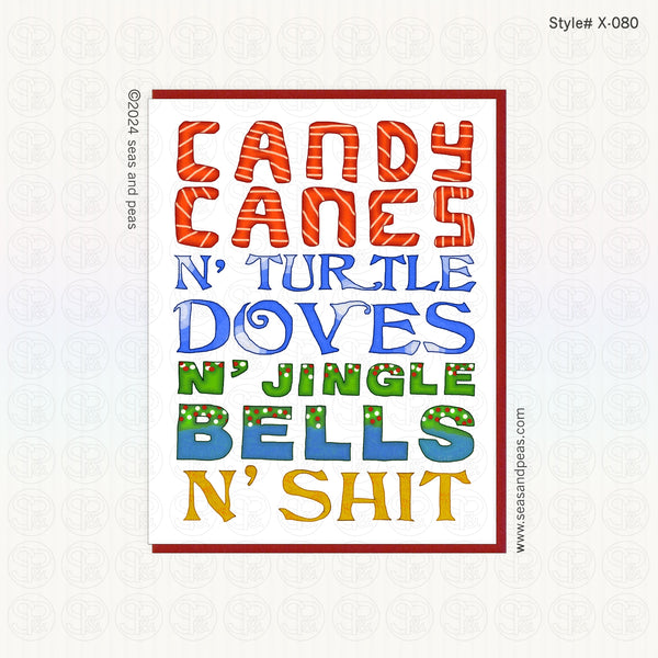 Candy Canes N Sh*t Christmas Card - Mature