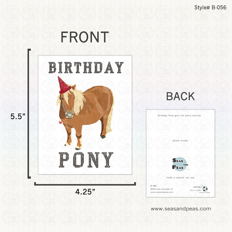 "Birthday Pony" Birthday Card