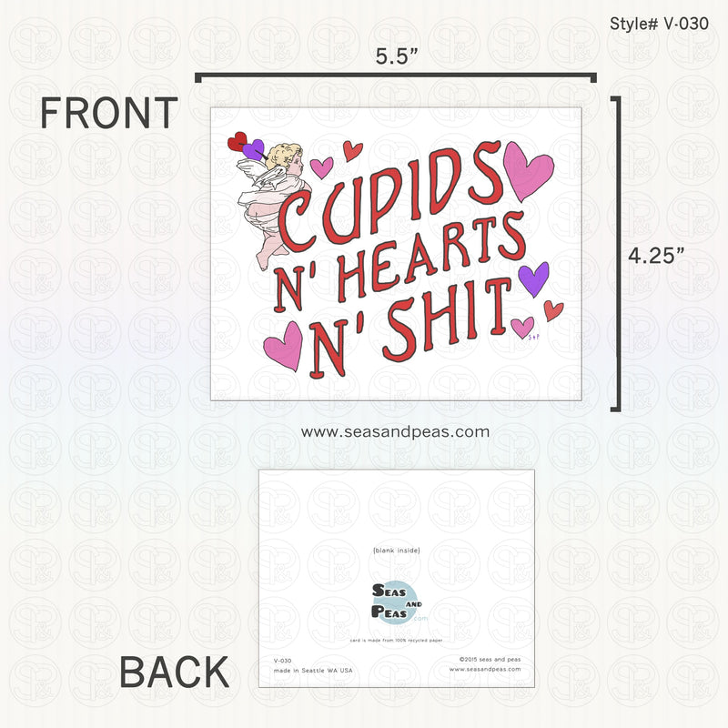 Cupids N' Hearts N' Sh*t Valentine Card