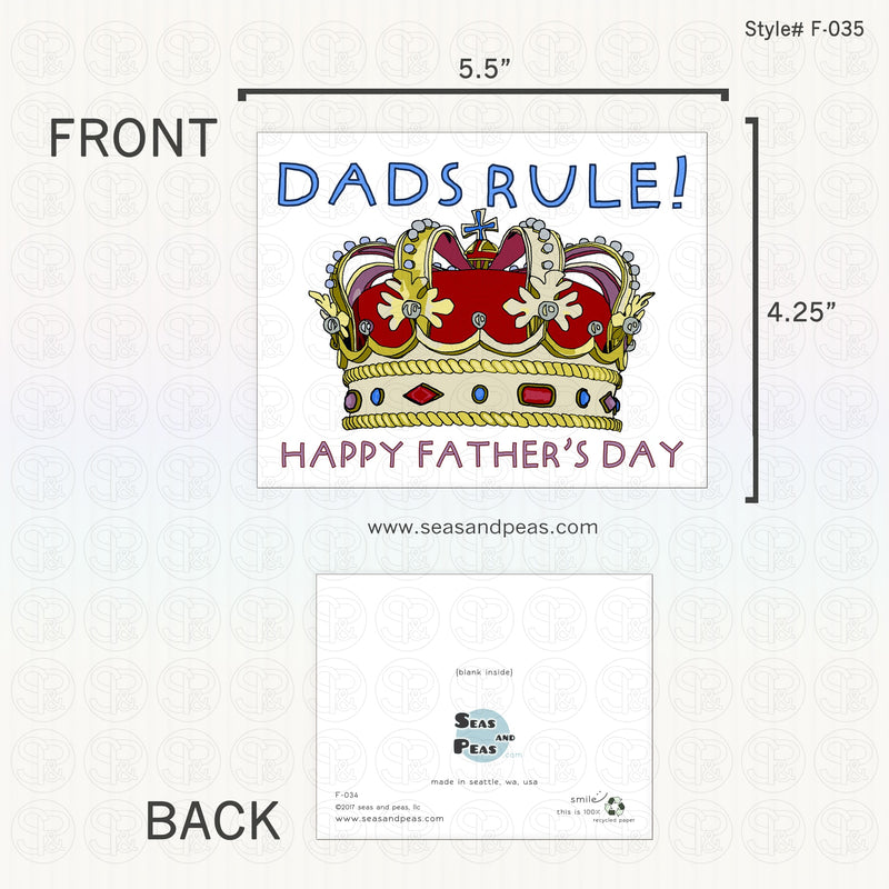 Dads Rule Father's Day Card