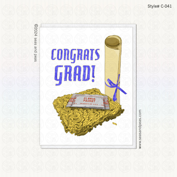 Instant Ramen Graduation Congratulations Card