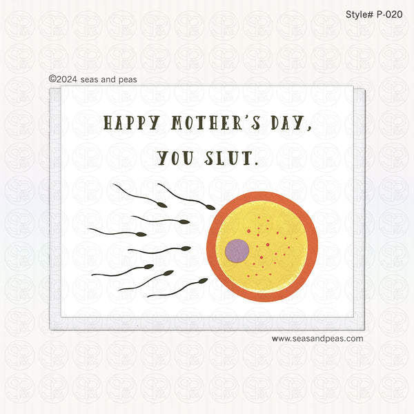 You Slut! Mother's Day Card - Mature