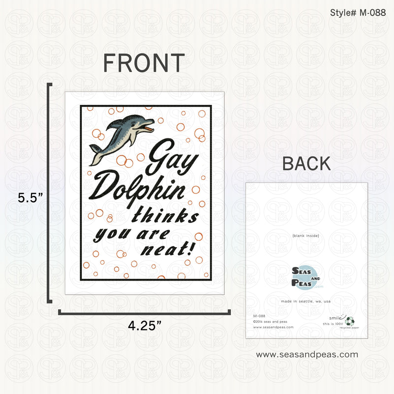 Gay Dolphin Friendship Card