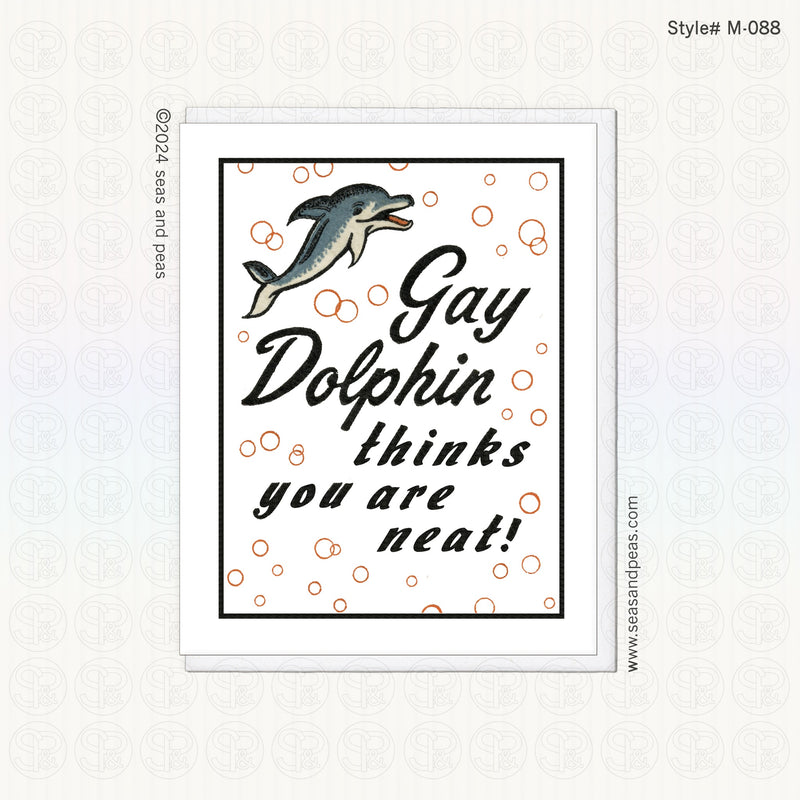 Gay Dolphin Friendship Card