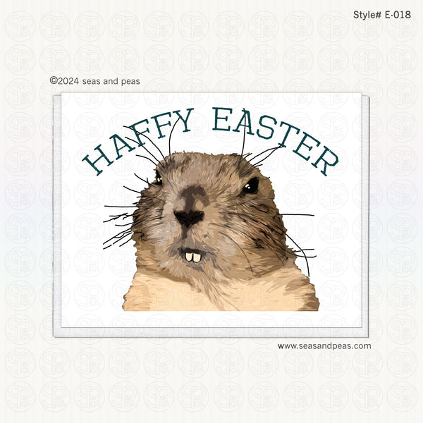 "Haffy Easter" Gopher Easter Card