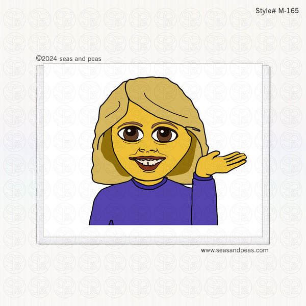 Hair Flip Emoji All-Occasion Blank Greeting Card