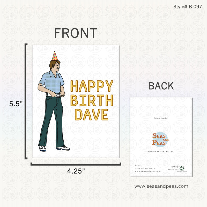 Happy Birth Dave Birthday Card