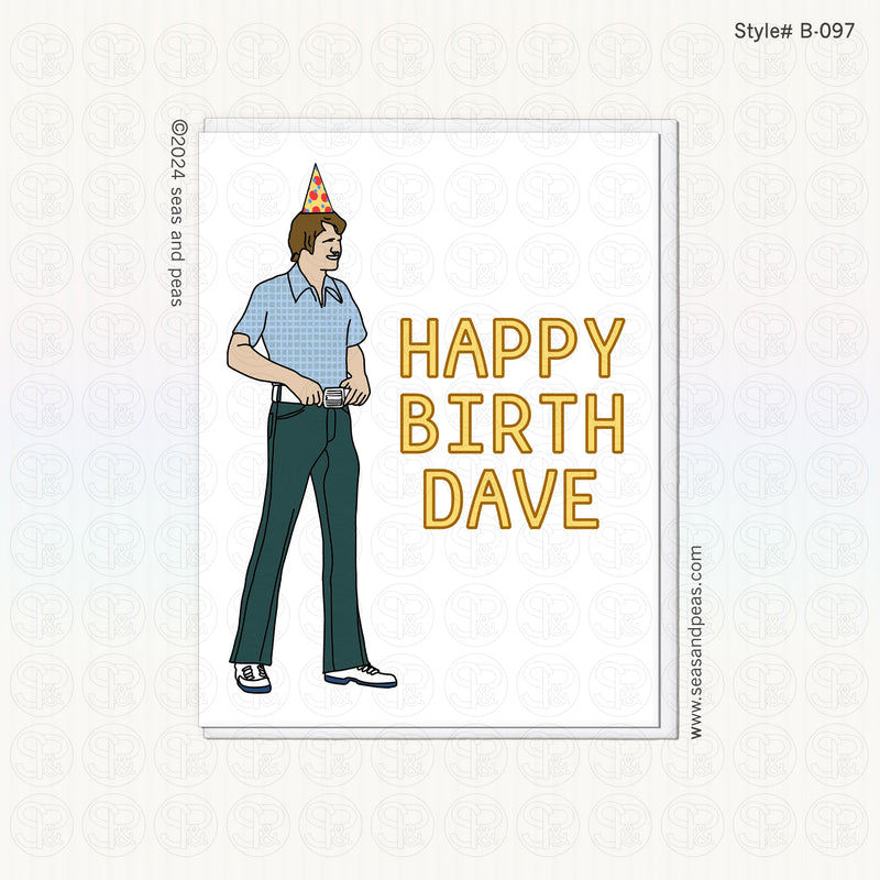 Happy Birth Dave Birthday Card