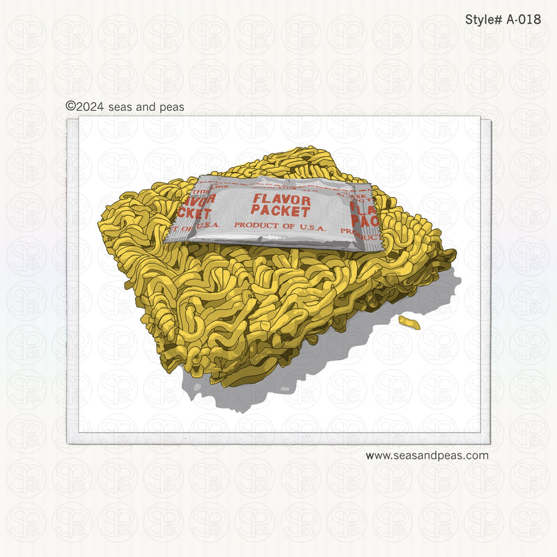 Instant Ramen Blank Greeting Card