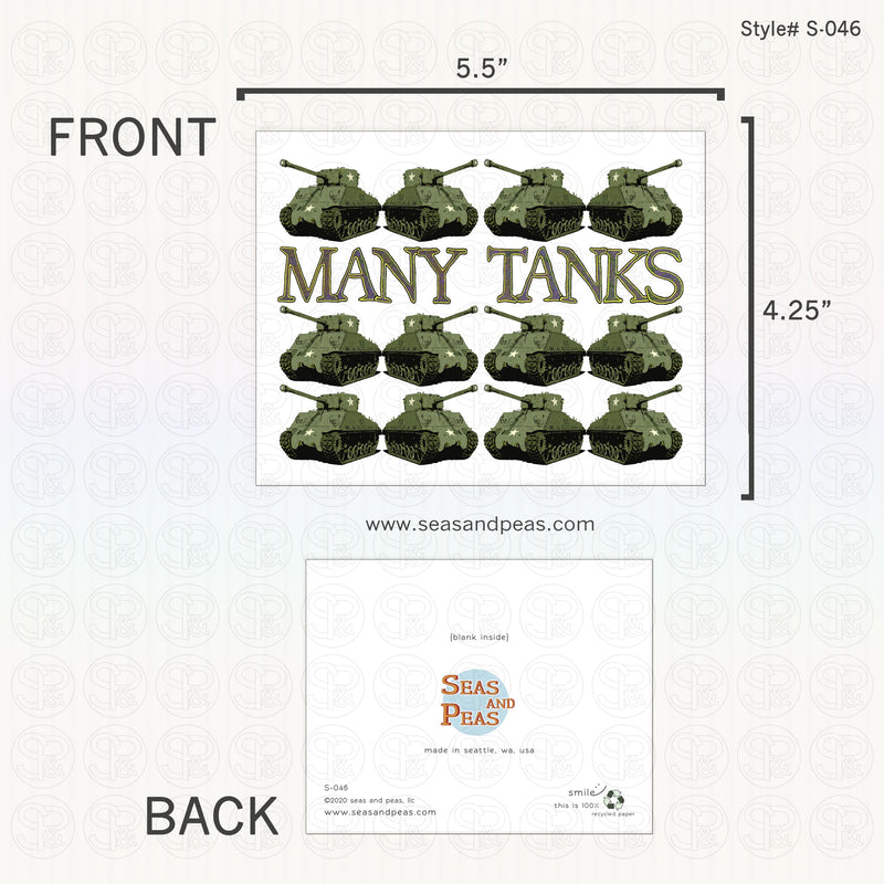 Many Tanks Thank You Card