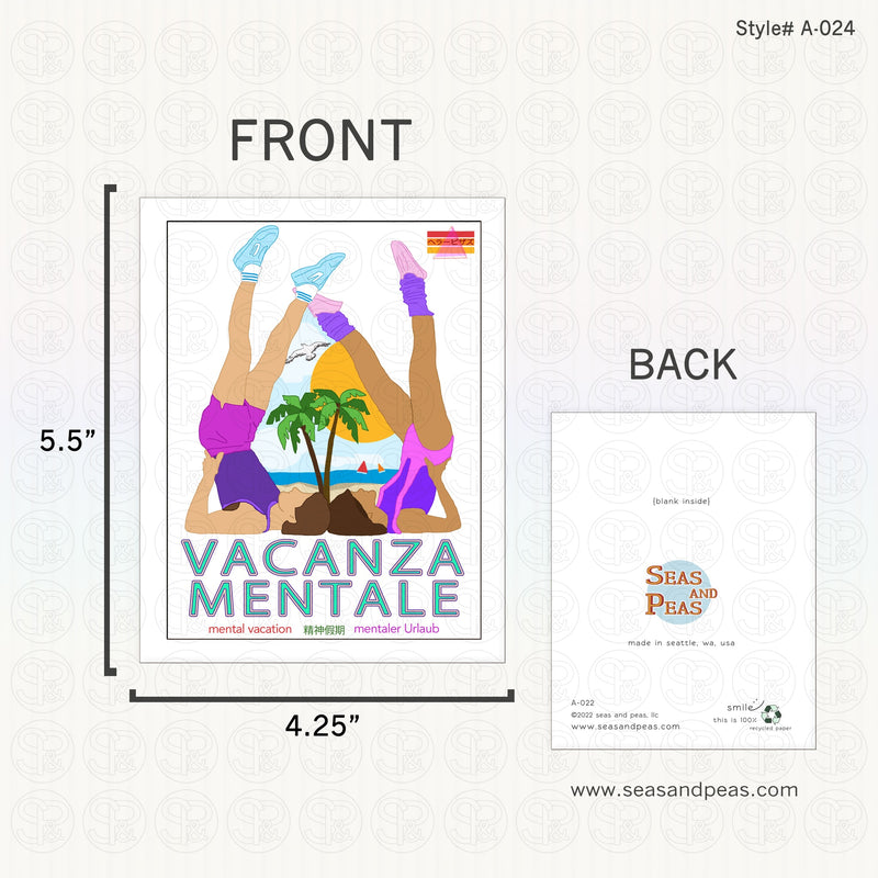 Mental Vacation All-Occasion Blank Greeting Card