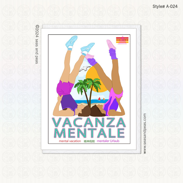 Mental Vacation All-Occasion Blank Greeting Card