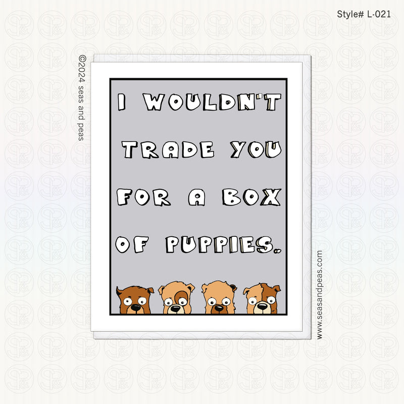 Box of Puppies Love Card