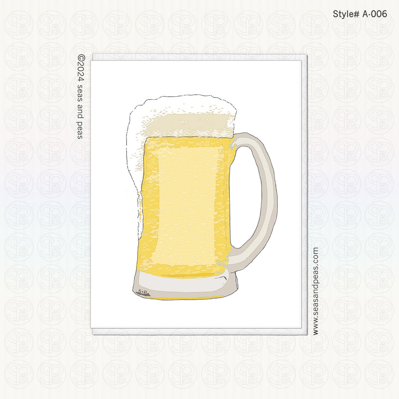 Mug of Beer All-Occasion Blank Greeting Card