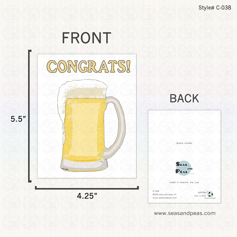 Frosty Mug Congratulations Card