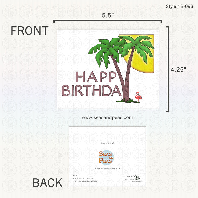 Palm Trees Birthday Card