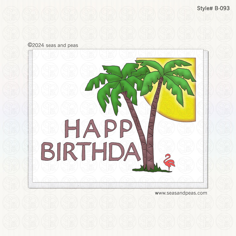 Palm Trees Birthday Card