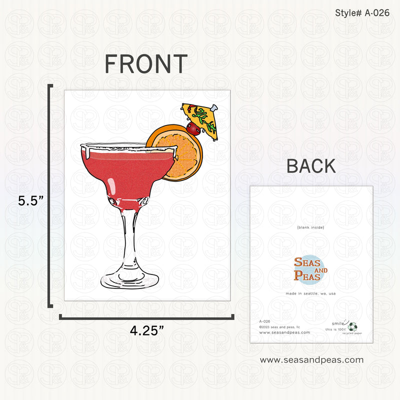 Festive Pink Cocktail All Occasion Card