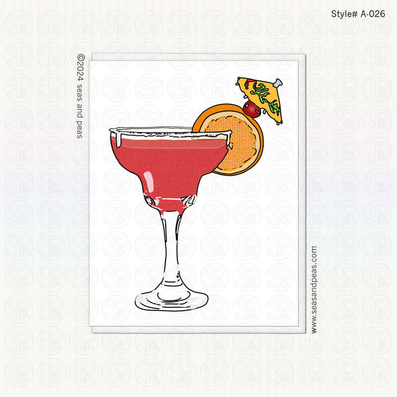 Festive Pink Cocktail All Occasion Card