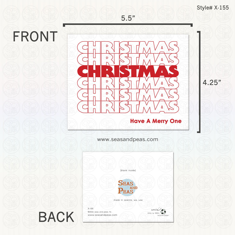 Iconic Plastic Bag Design Christmas Card