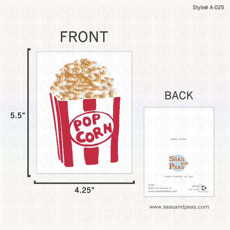 Popcorn All-Occasion Blank Greeting Card