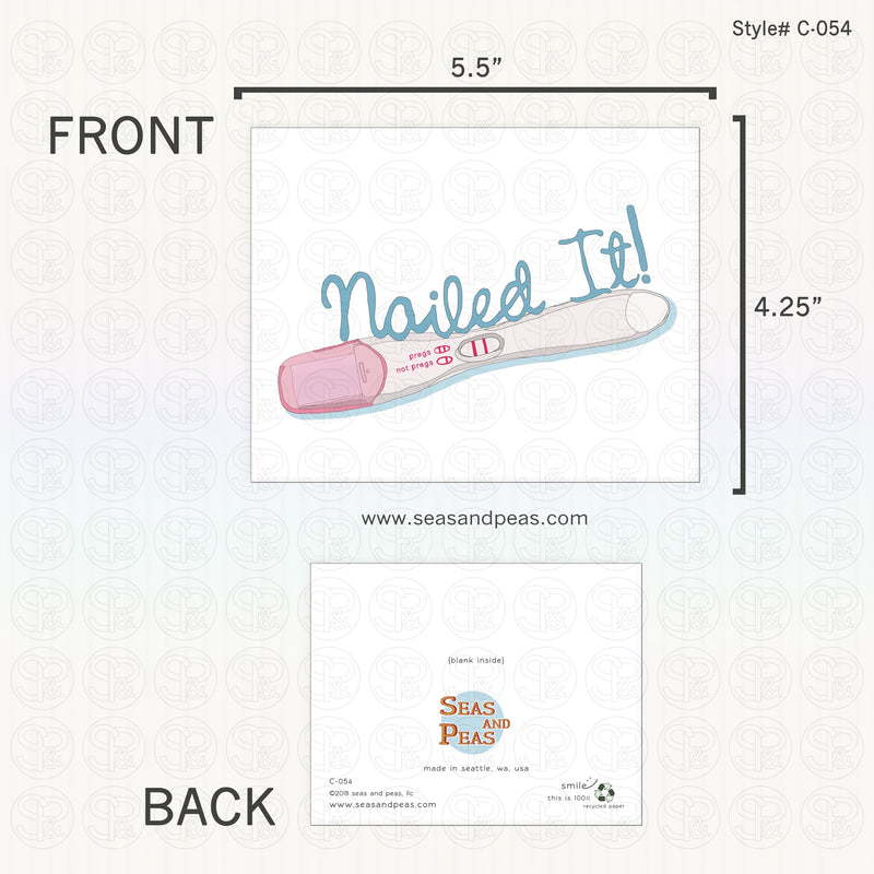 Nailed It! Pregnancy Test Pregnancy Card