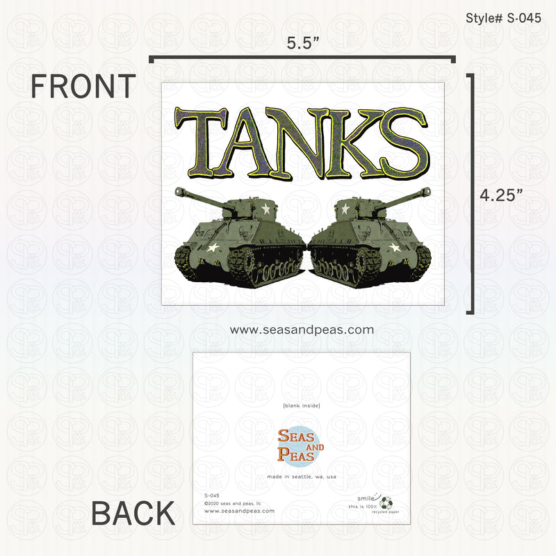 Tanks Thank You Card