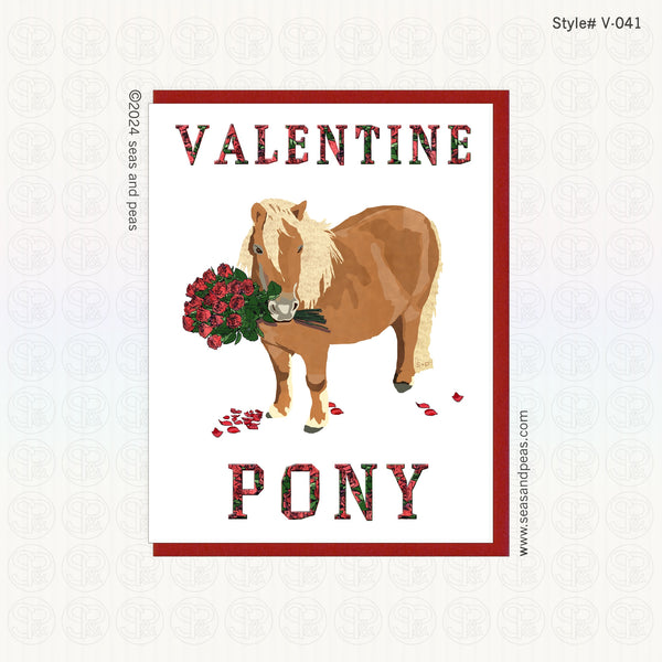 Valentine Pony Valentine's Day Card