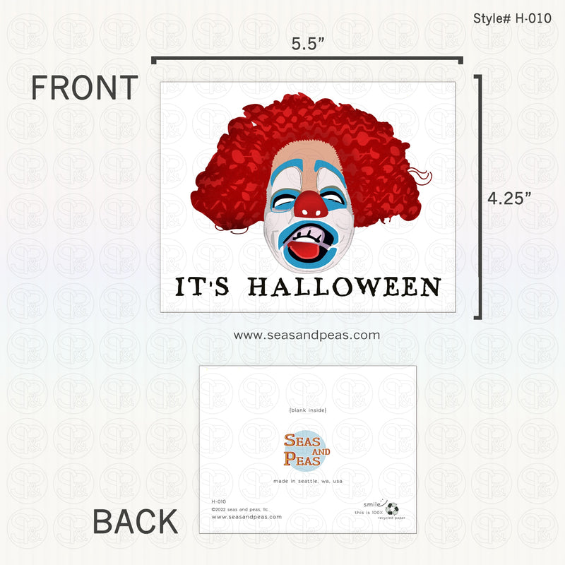 Clown Mask Halloween Card