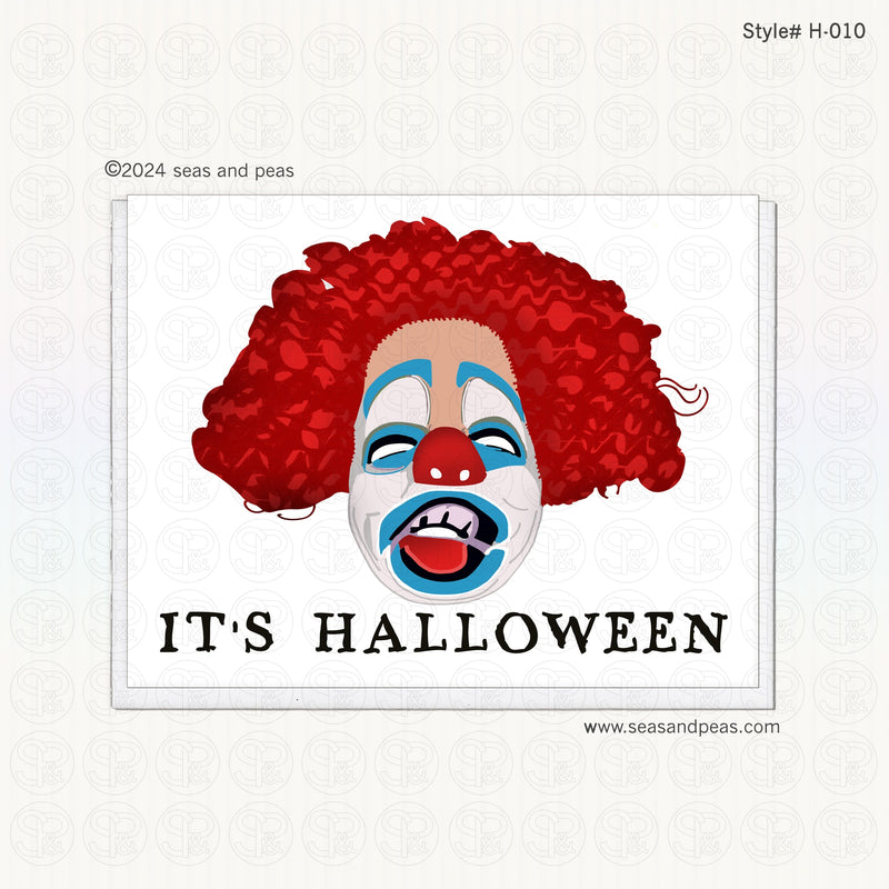 Clown Mask Halloween Card