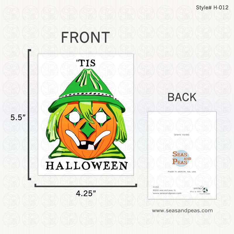 Jack-O-Lantern Mask Halloween Card