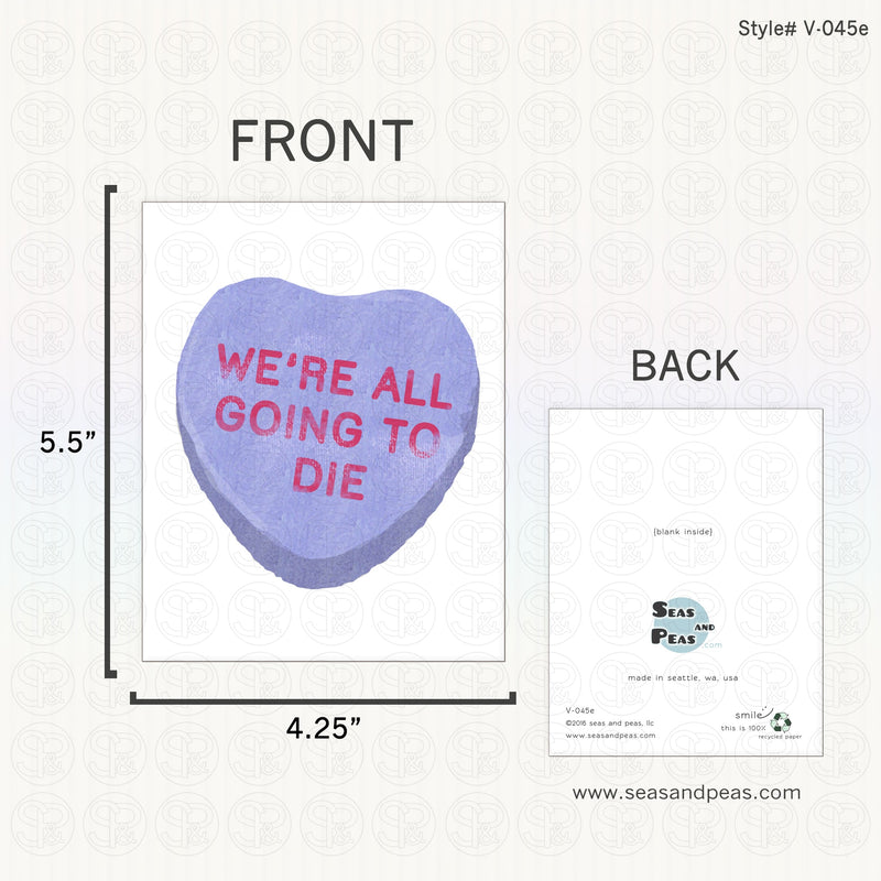 Goth Conversation Heart Valentine Card