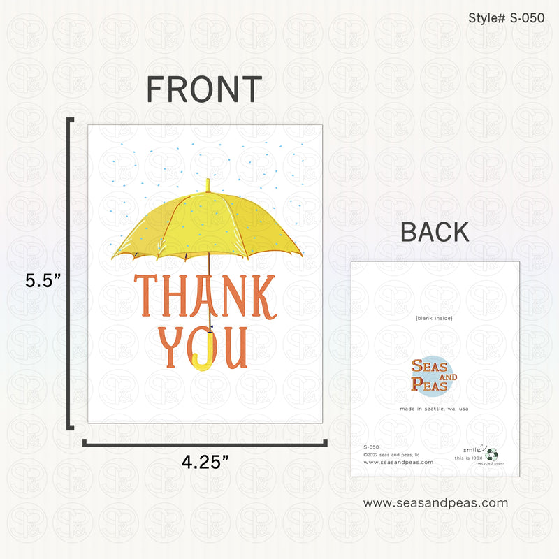 Umbrella Thank You Card