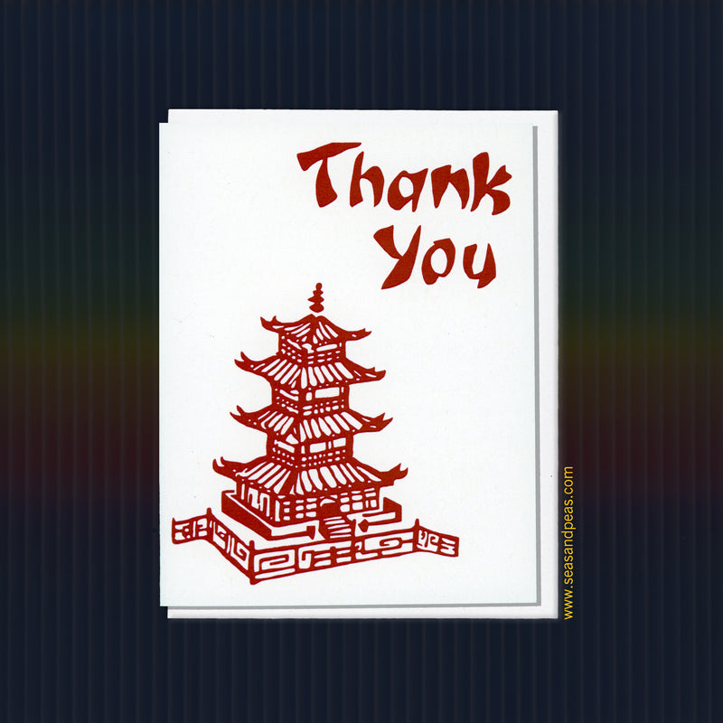 Chinese Takeout Thank You Card - Seas and Peas