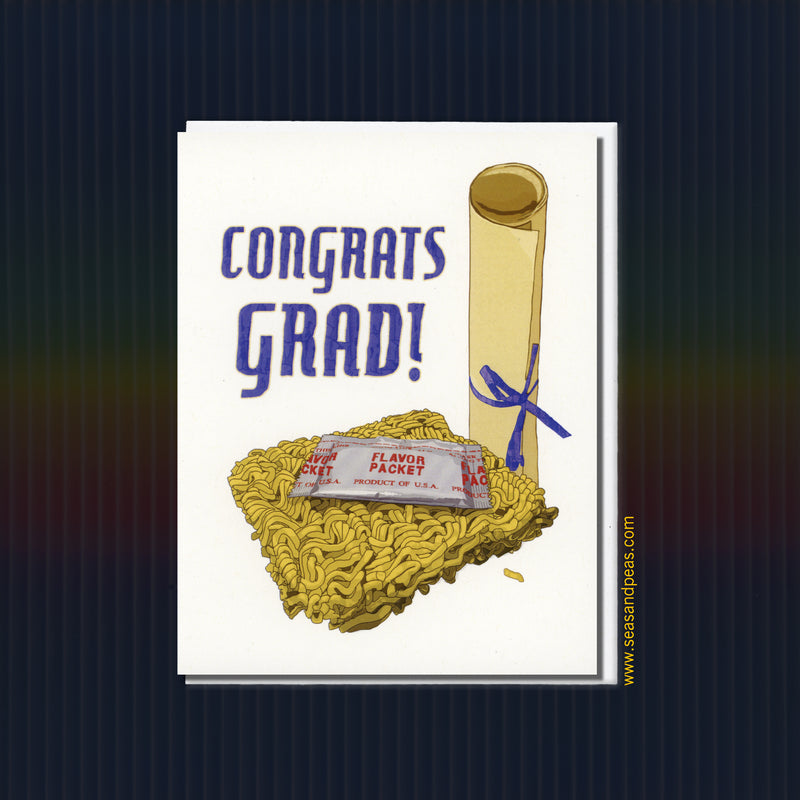 Instant Ramen Graduation Congratulations Card - Seas and Peas