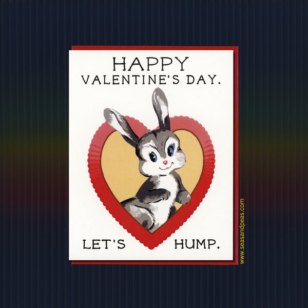 Let's Hump Valentine Card - Seas and Peas