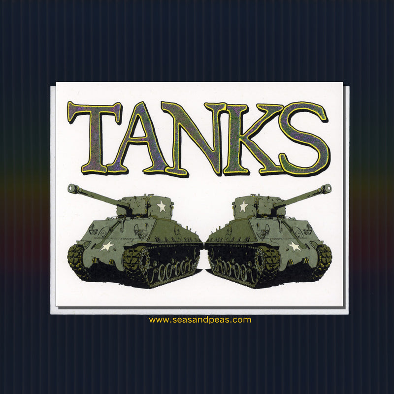 Tanks Thank You Card - Seas and Peas