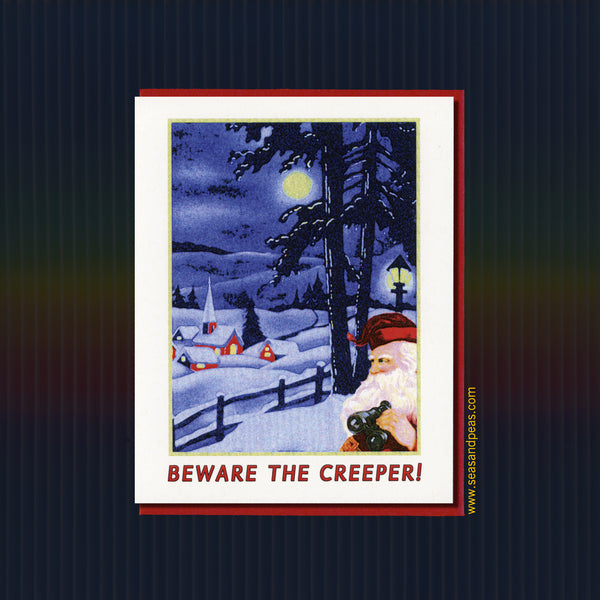 Beware the Creeper Christmas Card - Seas and Peas