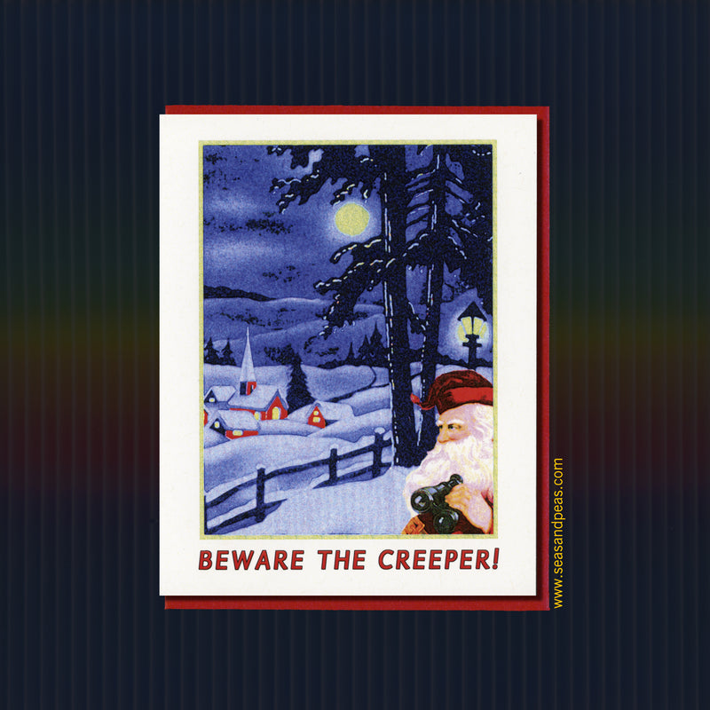 Beware the Creeper Christmas Card - Seas and Peas