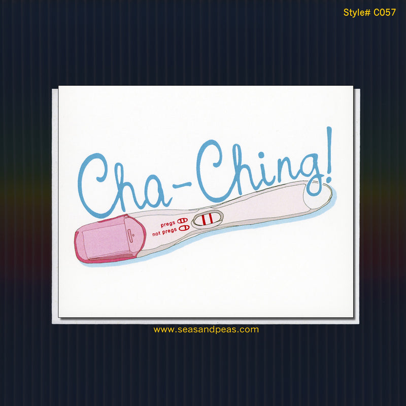 Cha-Ching! Pregnancy Test Pregnancy Card