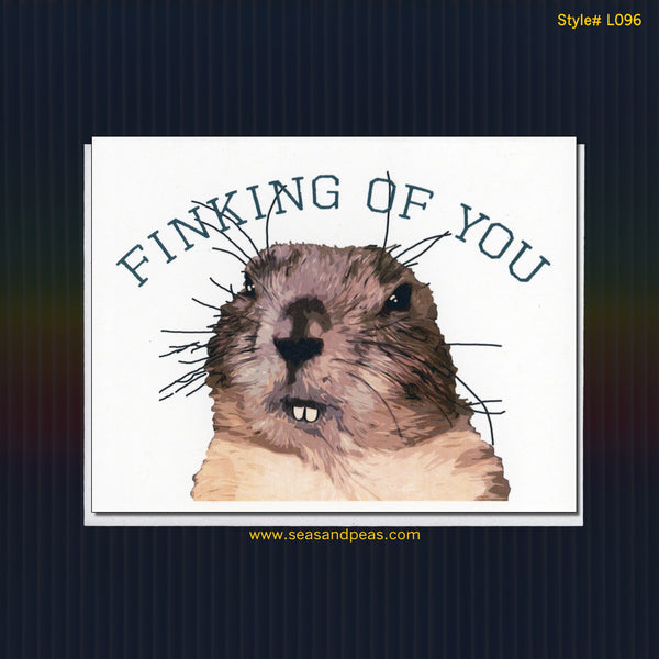 "Finking of You" Gopher Thinking of You Card
