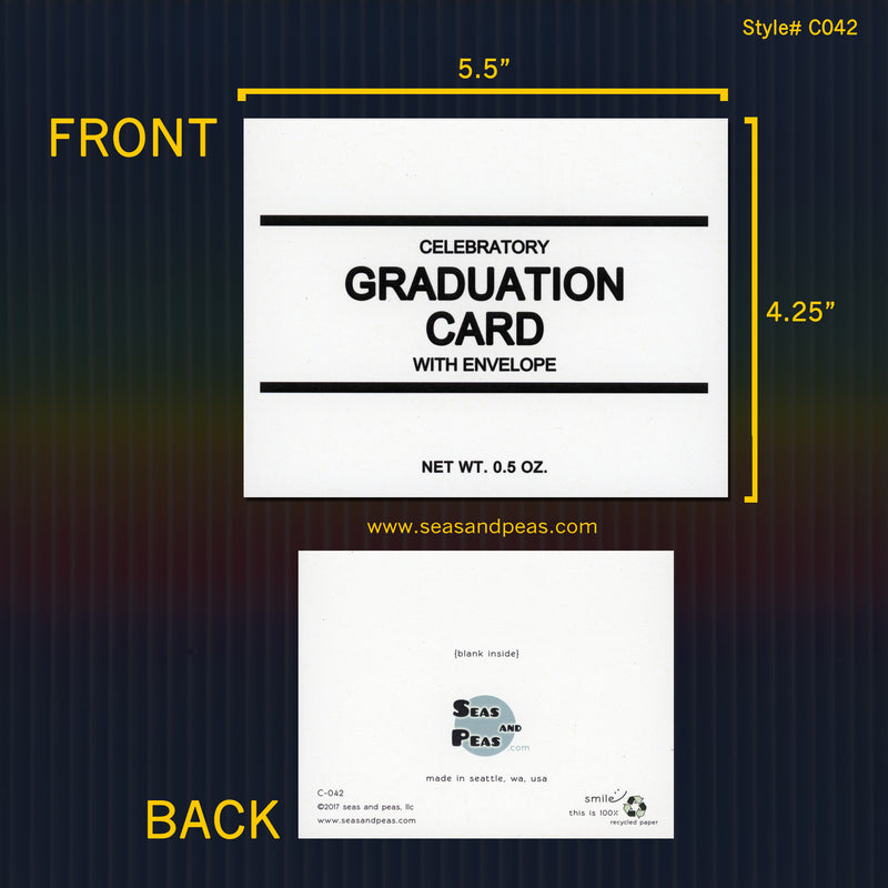 Generic Graduation Card - Seas and Peas